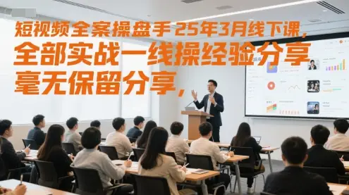 短视频全案操盘手25年3月线下课,全部实战一线操盘手经验分享,毫无保留分享,全是干货-创业猫 短视频全案操盘手25年3月线下课,全部实战一线操盘手经验分享,毫无保留分享,全是干货