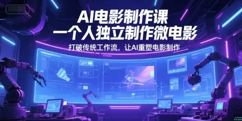 AI电影制作课,一个人独立制作微电影,打破传统工作流,让AI重塑电影制作-创业猫 AI电影制作课,一个人独立制作微电影,打破传统工作流,让AI重塑电影制作
