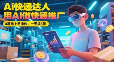 Ai快递达人,用AI做快递推广,0基础上手操作,一天搞5张-创业猫 Ai快递达人,用AI做快递推广,0基础上手操作,一天搞5张