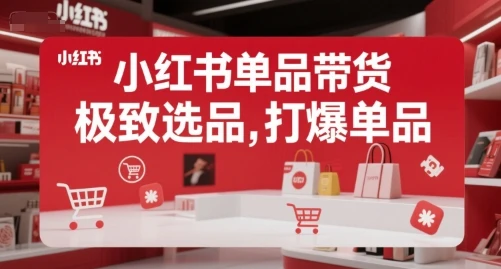 【精】小红书单品带货,极致选品,打爆单品-创业猫 【精】小红书单品带货,极致选品,打爆单品