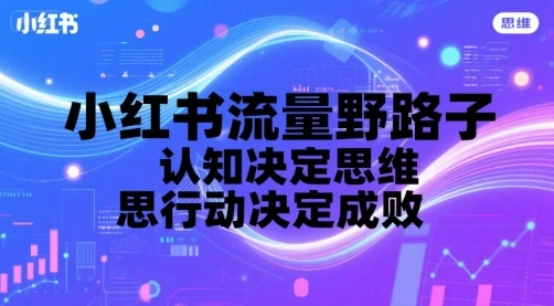 【精】小红书流量野路子,认知决定思维,思维决定行动,行动决定成败-创业猫 【精】小红书流量野路子,认知决定思维,思维决定行动,行动决定成败