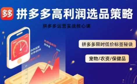 【精】拼多多选品暴利技术实战课,拼多多高利润选品策略,拼多多限时低价标签秘诀-创业猫 【精】拼多多选品暴利技术实战课,拼多多高利润选品策略,拼多多限时低价标签秘诀