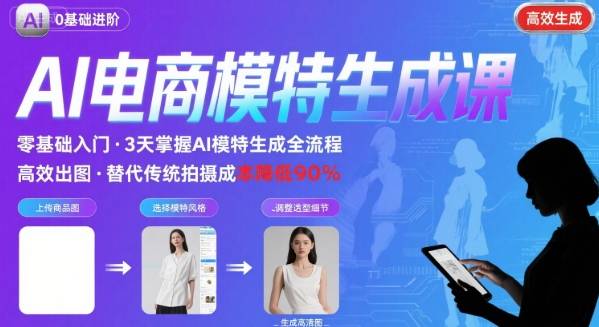 【精】AI模特进阶课程,0基础高效生成逼真电商模特图-创业猫 【精】AI模特进阶课程,0基础高效生成逼真电商模特图